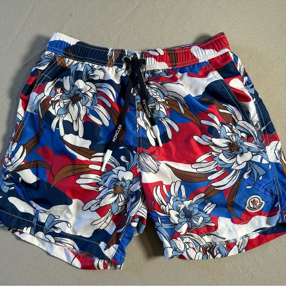 Moncler Floral Camo Print Swim Trunks - Picture 7 of 12